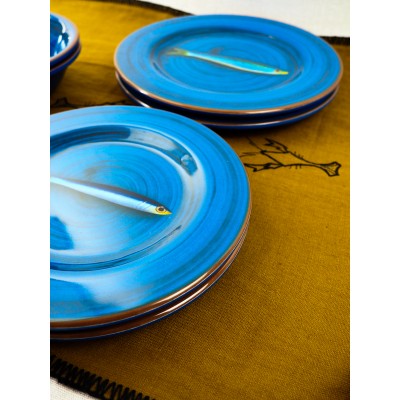 Plate white Fibre de Bambou