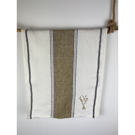 Torchon LIN couleur Bronze