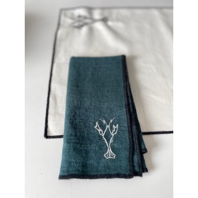 Serviette de Table en LIN -...